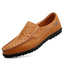 Comfortable Fashion Leather Men Shoes Casual Breathable Loafers Men PU Leather M - £41.08 GBP