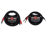 Pig Hog PD-R1403 Dual RCA (Male) to Dual 1/4&quot; Mono (Male) Cable, 3 Feet - £10.93 GBP+