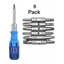 Lutz 15-IN-1 Ratcheting Screwdriver Blue (Set of 6) - £78.93 GBP