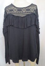 Melrose and Market  Ruffle Lace Boho Long Sleeve Blouse NWT Sz M - £15.73 GBP