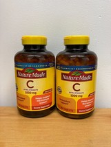 Lot of 2 Nature Made Vitamin C Extra Strength 1000mg 300 Tablets 2025+ - $37.64