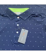 Kjus Sotto Polo Golf Shirt Navy Golf All Over Print UPF Mens Size XL 54 ... - £43.51 GBP