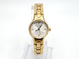 Eddie Bauer Watch Women New Battery Gold Tone 20mm Silver Tone Dial - $22.00