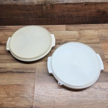 Tupperware 608-2 And 608-18 Suzette Divided Plate With Flat Lids - Set Of 2 - £14.98 GBP