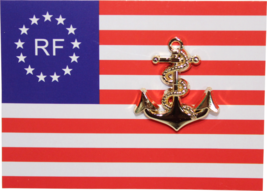 Anchor Military Boating 100% Zinc Alloy Gold Lapel Pin American USA Naut... - $8.88