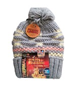 Heat trendz heat zone thermal hat pompom gray/cream one size - £6.31 GBP