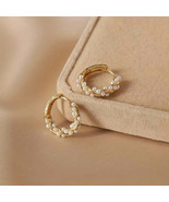 Elegant 2-Pack Braided Pearl Earrings - 18K Gold - $6.75 CAD
