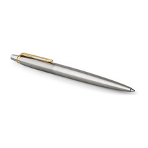 Parker Jotter Steel Gold Trim Ballpoint Pen - Standard - £22.11 GBP