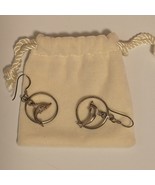 Vintage 925 Sterling Silver Dolphin Hoop Dangle Earrings - €19,14 EUR