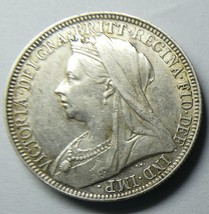 Great Britain 1897 VICTORIA SILVER coin Florin 2 Shillings Attractive coin , UNC - £262.82 GBP