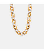 Zircon Titanium Steel Chunky Chain Necklace - $31.04
