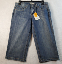Refuge Shorts Women Size 3 Blue Denim Cotton 5-Pocket Belt Loops Pull On NWT - £14.61 GBP