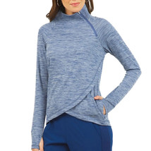 Nwt Ibkul Navy Blue Heather Asymetrical Long Sleeve Golf Pullover S M L Xl Xxl - £49.54 GBP