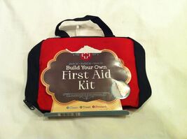 JOHNSON &amp; JOHNSON  BUILD YOUR OWN FIRST AID KIT BAG RED W/  BLACK SIDES - $6.33