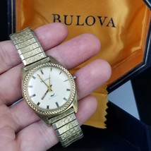 Vintage Bulova Mens Watch 1970 &quot;Sea King&quot; N0 10K Plated Gold Automatic Works! - £157.52 GBP