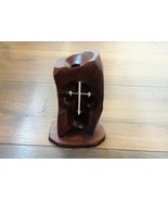 Armenian Wooden Cross Candle Holder, Decorative Wooden Cross Candle Holder - €39,94 EUR