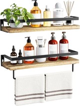 Wall Shelves For Bathroom/Living Room/Kitchen/Bedroom, Light Brown Shelv... - $652.13 MXN