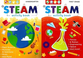 Kindergarten &amp; First Grade - Steam Educational Workbooks - (Set of 2 Books) - $10.88