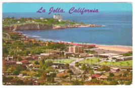 Vtg Postcard-La Jolla Beach and Tennis Club CA-Ocean Landscape-Stamp-Chrome-CA6 - £4.49 GBP