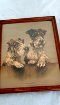 Vintage Mabel Gear C1930s-40s Dog Print Wire Hair Terriers W/ Original O... - £39.14 GBP