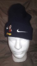Disney Mickey Mouse blue beanie stocking cap used free us shiping - £14.15 GBP