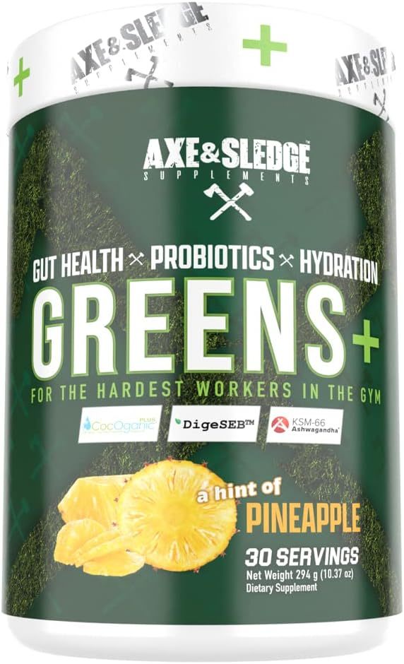 Axe & Sledge Supplements Greens+ with Antioxidants, Probiotics, Digestive Enzyme - $59.99
