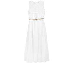 NWT- GUESS ~Size 7-8~ Girls Belted White Dress Retail $52 Confirmation Baptism - £23.24 GBP