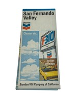 Chevron 1970&#39;s San Fernando Valley Road Map Los Angeles Long Beach Color... - $23.94
