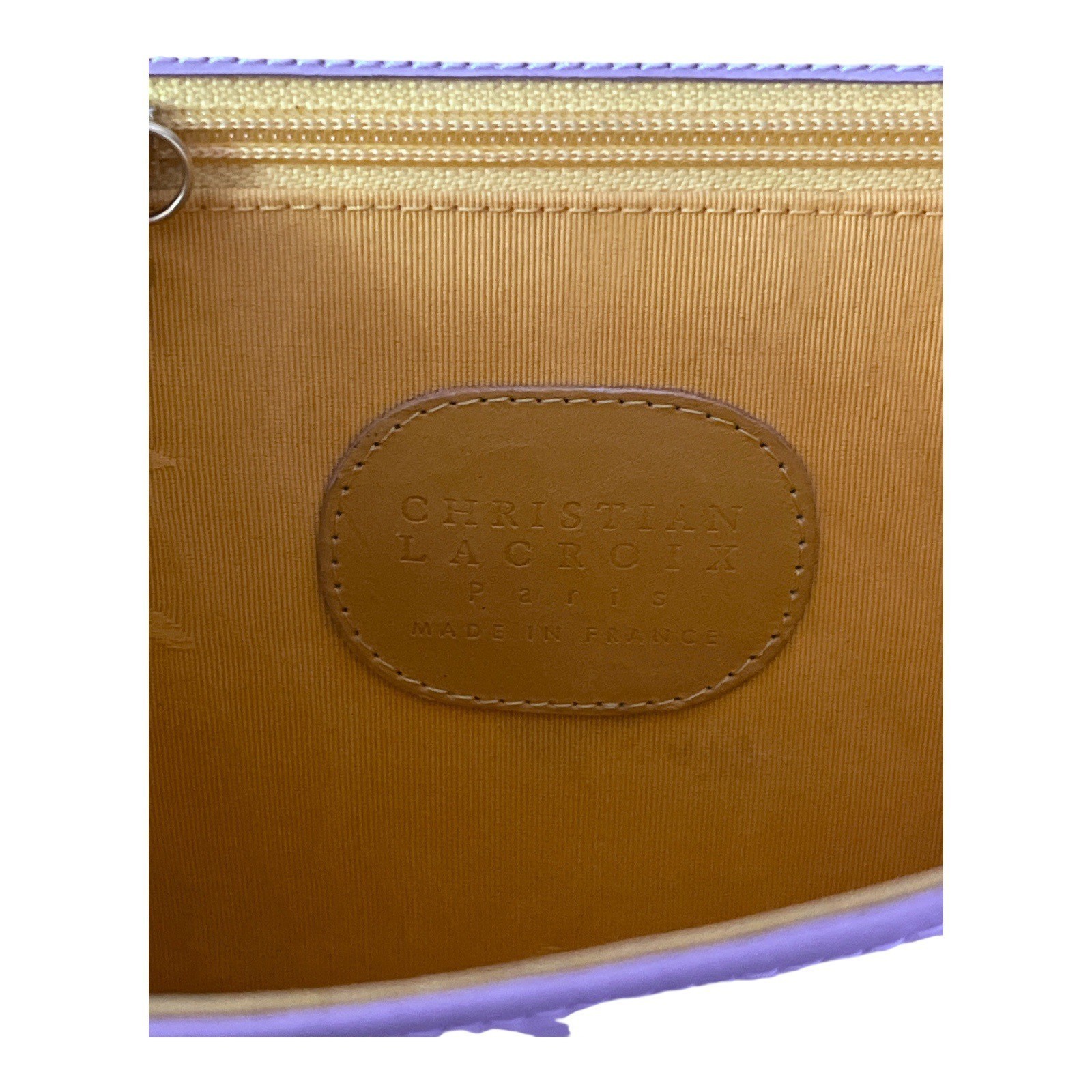 Christian Lacroix Paris Mauve Patent Leather Shoulder Bag with Gold Hardware Item image 10