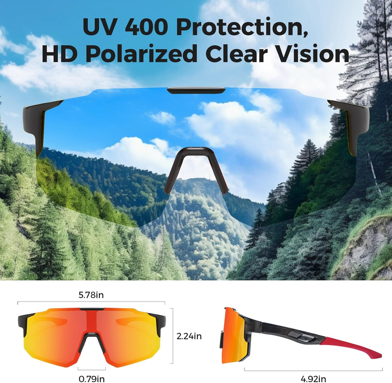Polarized UV400 Cycling Glasses Running Sunglasses Baseball Men Women Sports Sun Item image 5