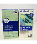 2 MotherLove MORE MILK MORINGA 60 Capsules Each Box 120 Total Exp 8/2026... - $19.80