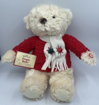 Hallmark Jingle Bear 14&quot; Christmas Teddy Bear Plays Jingle Bells With Ta... - $12.59