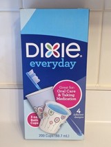 Dixie Disposable Paper Bath Cups  Floral  4 Designs 3 Oz Open Box 98 Total - £18.35 GBP