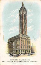 Singer Manufacturing Co Building New York City 1907 postcard - £5.53 GBP