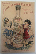 Hoyt’s German Cologne Victorian Trade Card Lowell Massachusetts Two Girl... - $5.35
