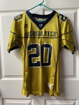 Russell Georgia Tech Gold Blue Football Jersey Youth Size L Number 20 - £15.48 GBP