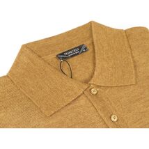 Mens PRINCELY Soft Merinos Wool Sweater Knits Lightweight Polo 1011-40 Cognac image 2