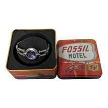 Fossill Ladys Watch Purple Blue Iridescent Scratches on glass - $20.00