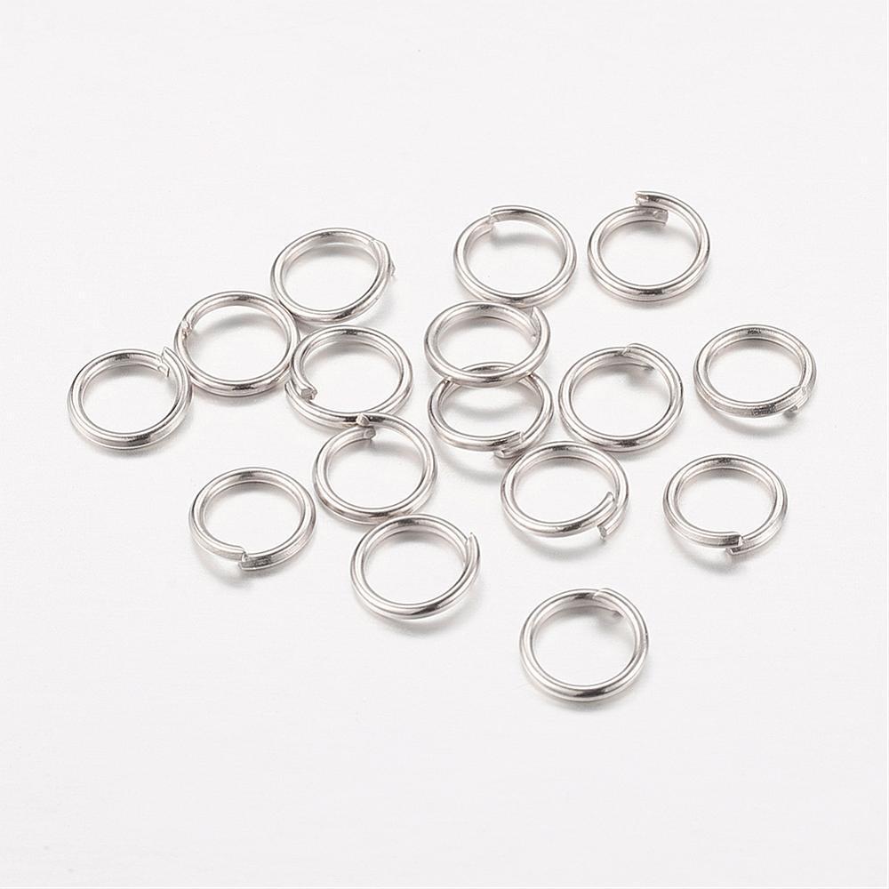 20 Jump Rings Antique Silver Tone Open Split Ring 8mm BULK Findings - $3.47
