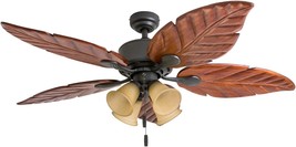 52-Inch Tropical Indoor Fan With Led Light And Pull Chain From Honeywell Ceiling - £157.00 GBP