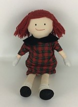 Madeline Plush Stuffed Toy 19&quot; Doll Plaid Dress Eden Toys Vintage 1990 - £15.53 GBP