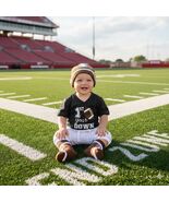 First Year Down Football Birthday Outfit  Babys 1st Birthday Set with Av... - $35.00