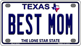 Best Mom Texas Novelty Mini Metal License Plate Tag - £11.95 GBP