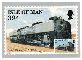 ISLE OF MAN 1992 Very Fine Post Card &quot; No. 844 &quot; Union Pacific Railroad 1992 - £1.77 GBP