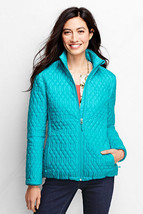 Lands End Women&#39;s Petite PrimaLoft Packable Jacket Turquoise New - £47.95 GBP
