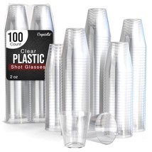 Exquisite Plastic Shot Glasses Disposable 100 Count 2 Oz Clear Shot Cups... - $16.99