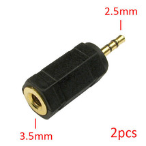 2Pcs 2.5Mm Male Plug To 3.5Mm Female Jack Stereo Audio Adapter Converter - $12.99