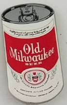 Vintage Old Milwaukee Beer Can Shaped  2-1/4&quot; x 1-1/8&quot;  Pinback Button - £7.02 GBP