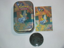 (1) Pokemon (Empty) Mini Tin (1) Art Card (Sobble) (1) Metallic Pokemon Coin - £9.37 GBP