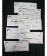 Piqua Ohio Coca Cola Bottling Co - 7 Bank Check Checks Payroll 1968 Lot ... - $40.49 CAD